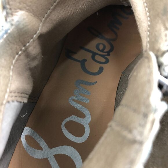 Sam Edelman Women's Size 9.5M Paige Taupe Brown Leather Fringe Ankle Booties - Picture 13 of 15